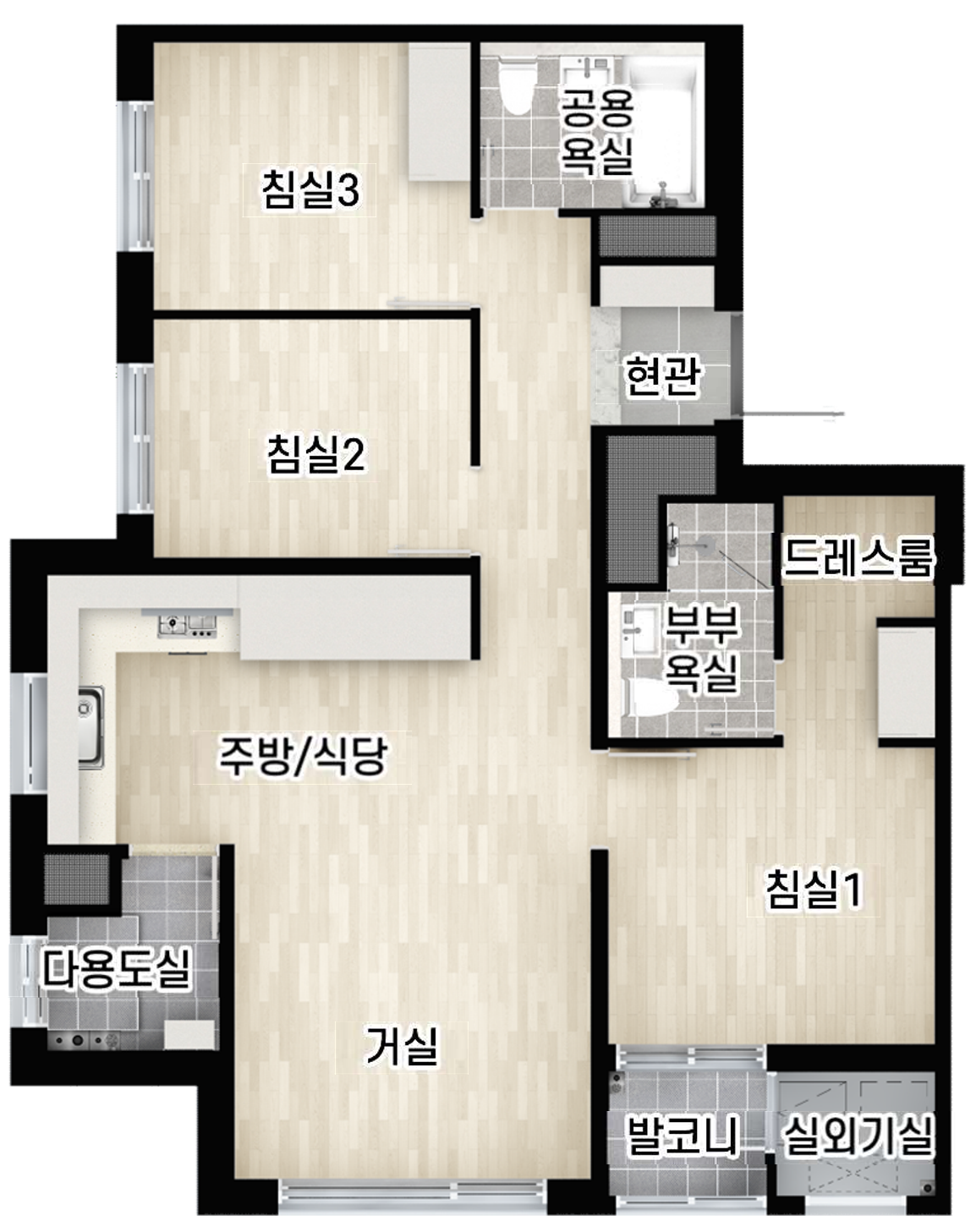 59㎡ B 평면도